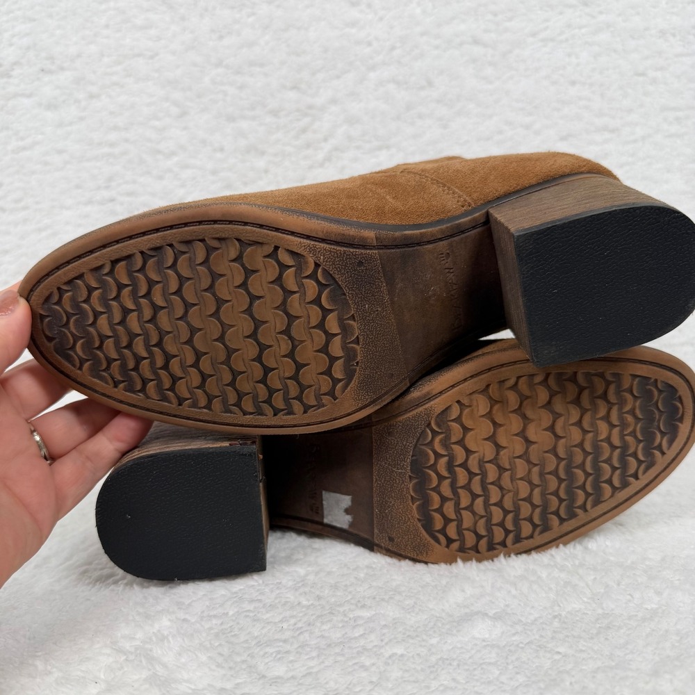 Bearpaw Women Brown Suede Cutout Block Heel Ankle Booties Size 10 - Picture 4 of 15